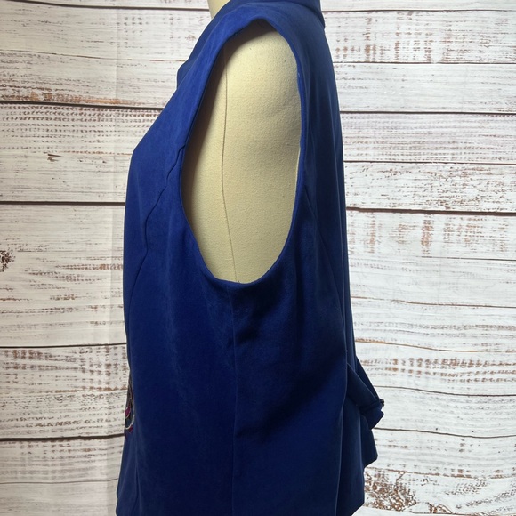 Bob Mackie Blue Sleeveless Wearable Art - Picture 4 of 7